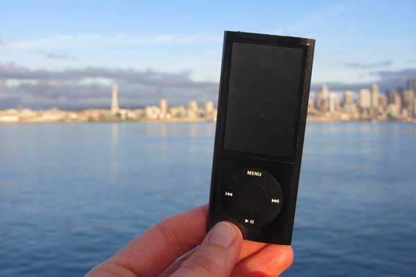 A video iPod on the ferry